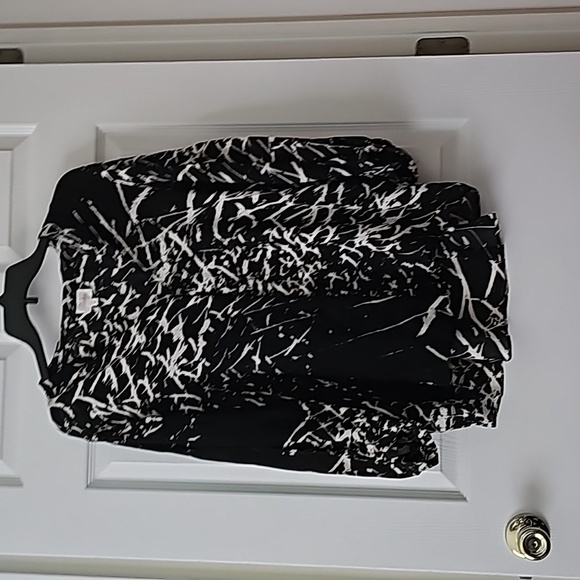 Parker black and white prong silk blouse size M - Picture 1 of 6